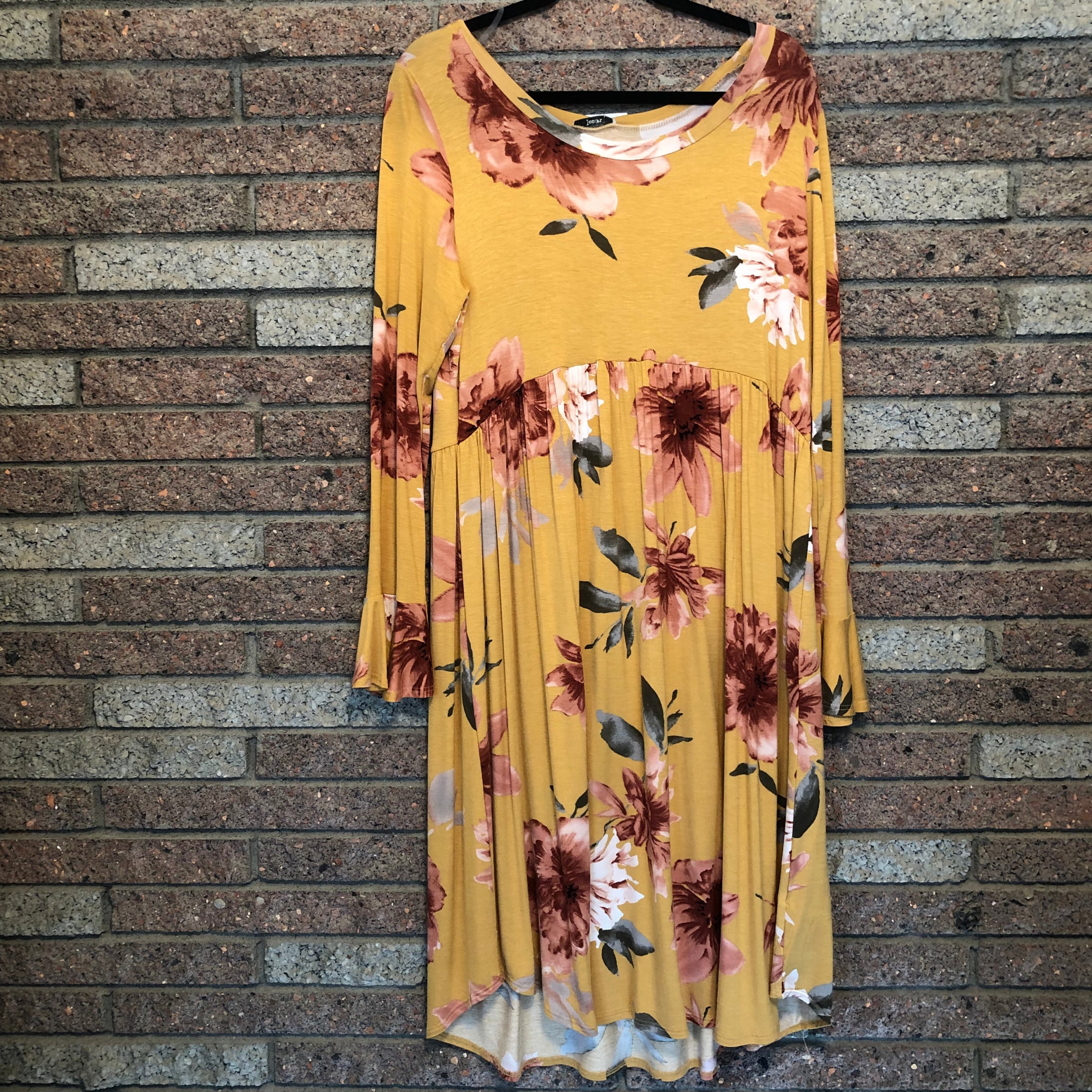yellow floral maxi dress | 615_Boutique